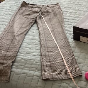 Express Black and White Houndstooth Columnist Pants